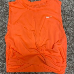 Cropped orange Nike tank